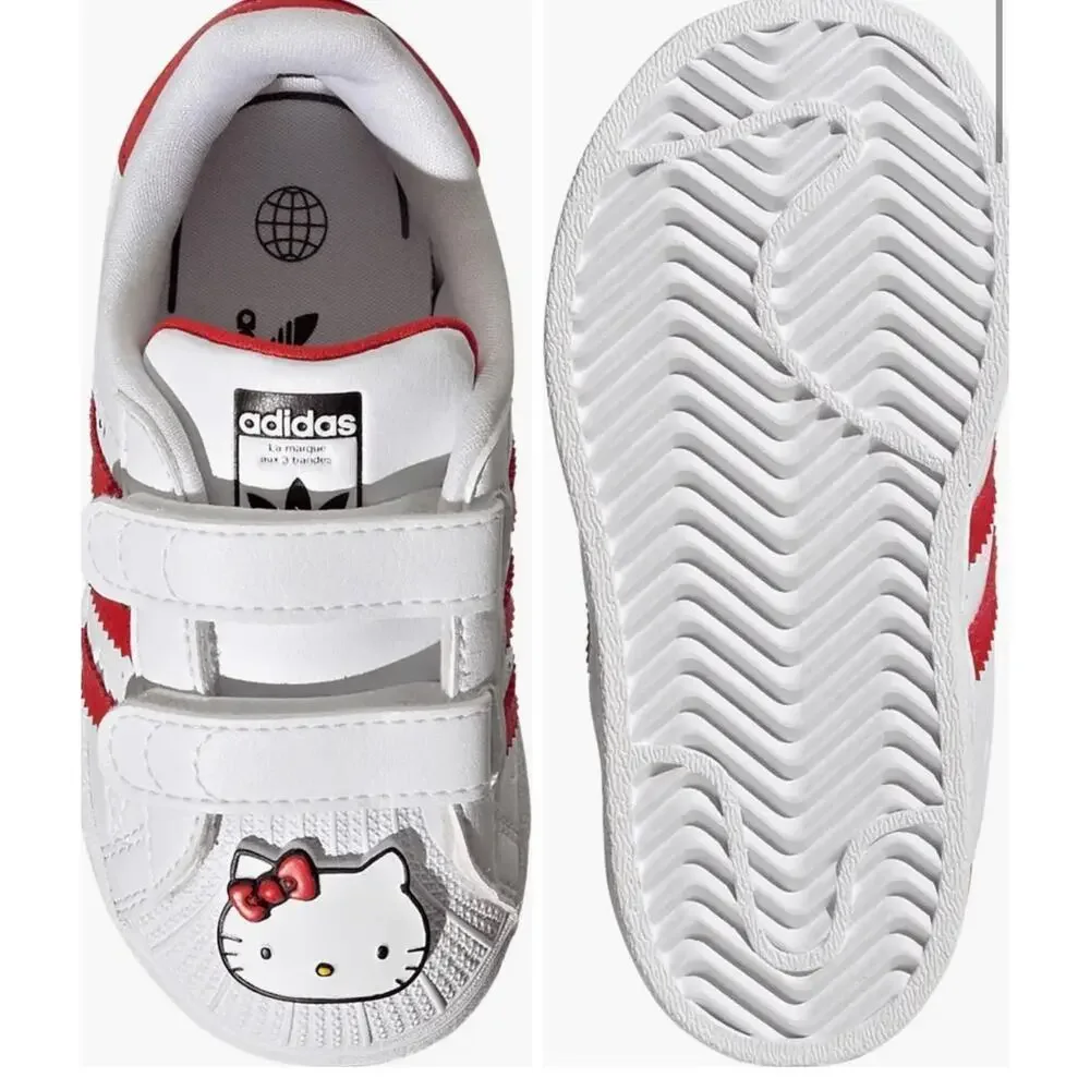 NIB❤️Adidas X Hello Kitty Superstar Kids Sneaker shoes sz2.5